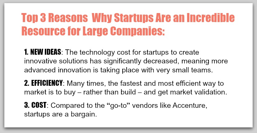 Top 3 Reasons Big Companies Need Startups